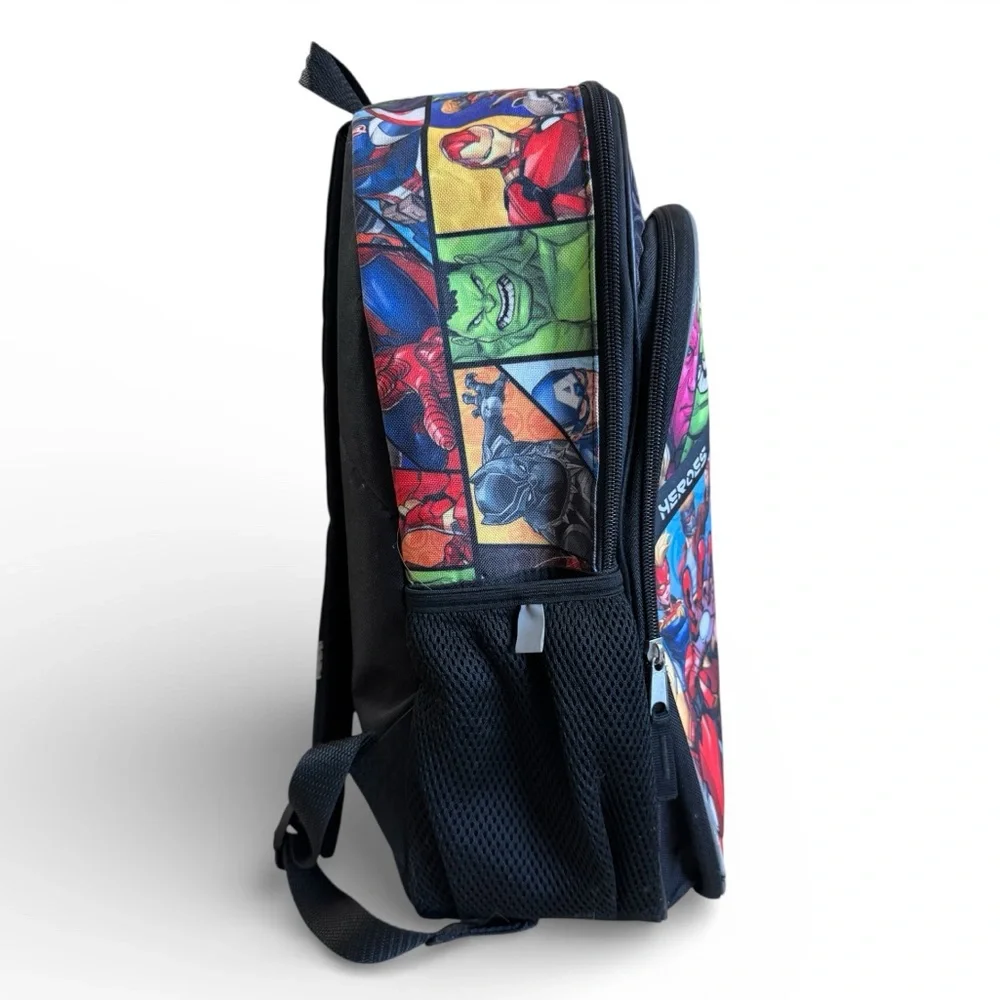 Marvel Avengers Backpack Kids School Bag Travel Summer Camp Black Multicolor